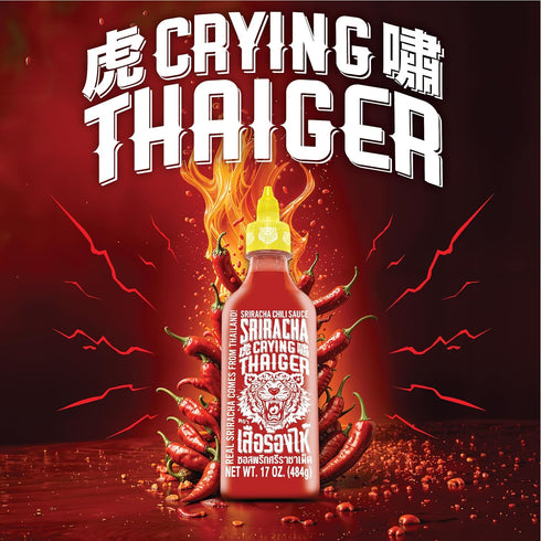 Crying Thaiger 17oz (Pack 1) Sriracha Chili Sauce - Classic Thai Hot Sauce, Vegan, Gluten-Free, Non-GMO Made