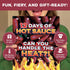 12 Pack Set Days of Hot Sauce Variety Gift with Habanero, Chipotle, Garlic, and Chili Sauce Made with Hot Peppers
