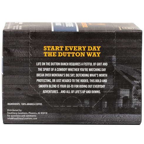 100% 36 Count Yellowstone Ranch House Dark Roast Coffee, Single Serve Recyclable Pods/Cups, Arabica Beans