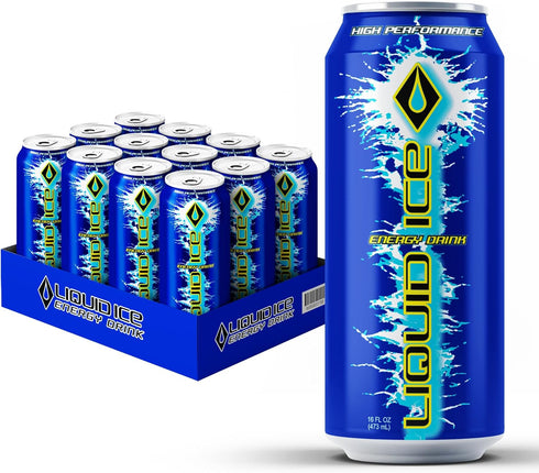 Liquid Ice Energy Drink - Arctic Berry (16 Fl Oz, 12 Count)