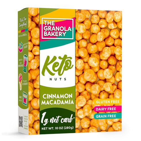 TGB Cinnamon Macadamia Nuts | 1g Net Carb Keto Snack | Gluten