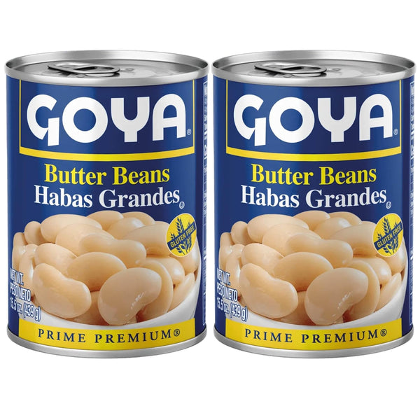 Goya Butter Beans Canned, Creamy and Flavourful Lima, Pantry Staple, Pack of