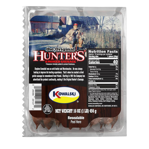 Kowalski 16 oz (Pack 1) Original Hunters Smoked Sausage