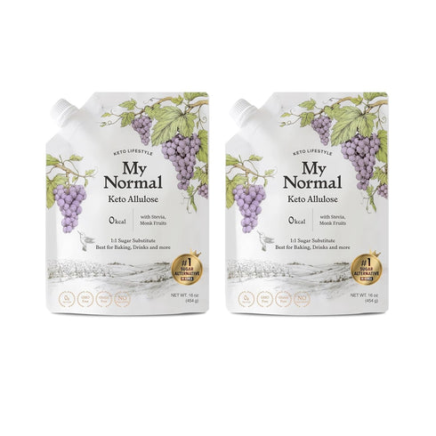 My Normal Keto Powdered Allulose 16oz - 99.8% Allulose, Monk Fruit &