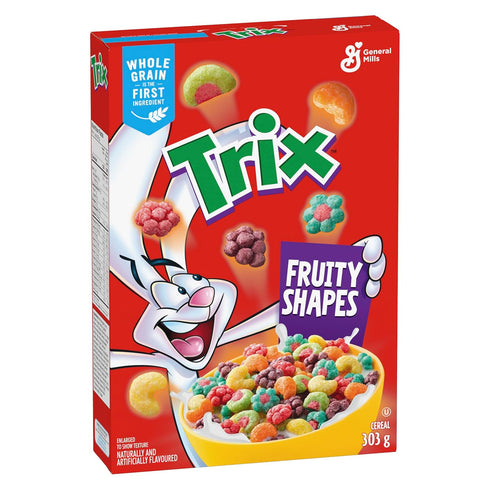 303g/10.7oz., General Mills, Trix Fruity Shapes Cereal, {Imported from Canada}