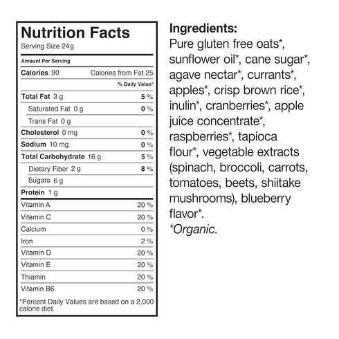 3.5 Oz (Pack 6) MadeGood Mixed Berry Granola Minis, USDA Certified Organic, Gluten Free & Non-GMO