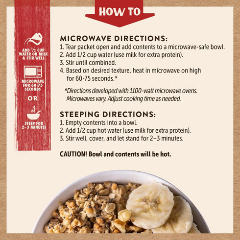 Packets, Protein,100% 6 4 packets 24 packets) Kodiak Cakes Peak Instant Oatmeal Banana Nut, High Whole Grains, box