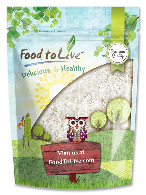 Food to Live - Shredded Coconut, 2.5 Pounds Unsweetened Coconut Flakes, Desiccated,