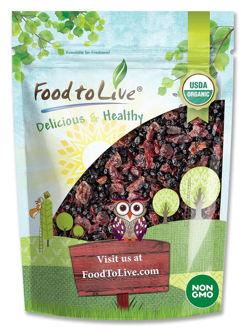 Food to Live Organic Essential Berries Mix, 1.5 Pounds, Non-GMO Dried Blueberries