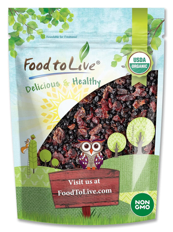 Food to Live Organic Essential Berries Mix, 1.5 Pounds, Non-GMO Dried Blueberries