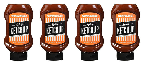 Whataburger Condiments (Pack of 1) (Spicy Ketchup 20oz) (Four Pack)