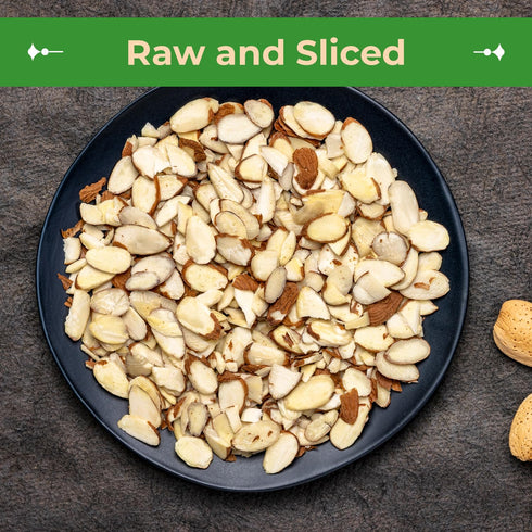 3 Lb. Sincerely Nuts Raw Natural Sliced Almonds | Bag | Delicious Guilt Free Snack | Low Calorie, Vegan, Gluten Free |