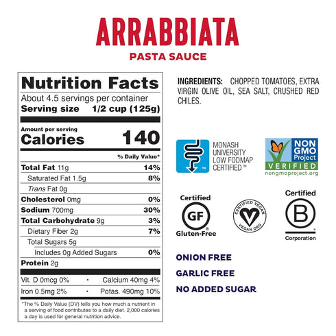 Pack 3 16 Fody Foods Vegan Pasta Sauce Variety | Low FODMAP Certified | Gut Friendly No Onion No Garlic | IBS Friendly