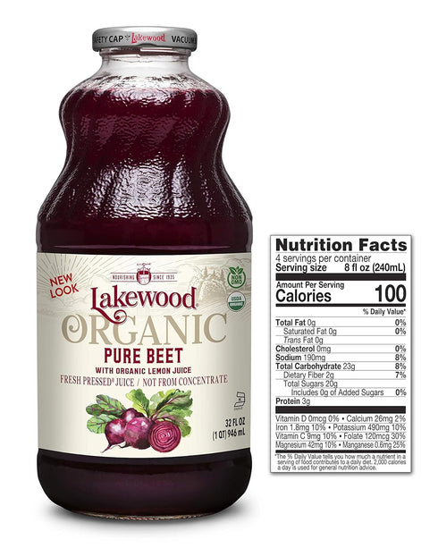 32 oz (Pack 5) Lakewood Organic Beet Juice