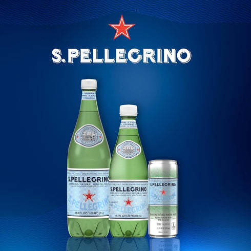 11.15 Oz (Pack 24) S.Pellegrino Sparkling Natural Mineral Water, Unflavored, Fl.