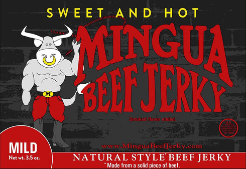 Mingua Beef Jerky Sweet and Hot Beef Jerky 4 Pack (4-3.5oz Packages