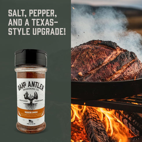 5 Oz Oak & Antler Vaquero Smoke Seasoning, Small-Batch Guajillo Chili BBQ Rub Smoky BBQ Rub & Mexican Spice Blend