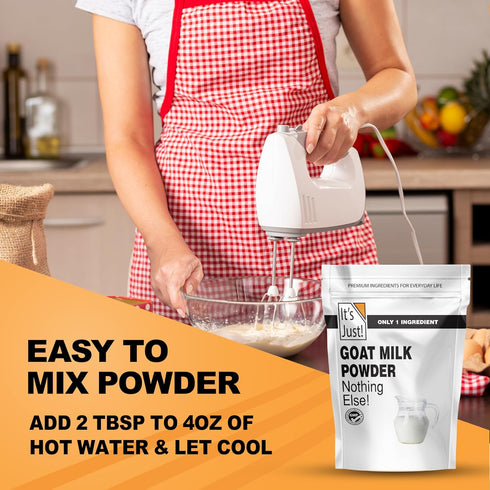 (1.25lb) It's Just! - Goat Milk Powder Grass-Fed Australian Source, Heavy Metal Tested, Easy to Mix, Just Add Water