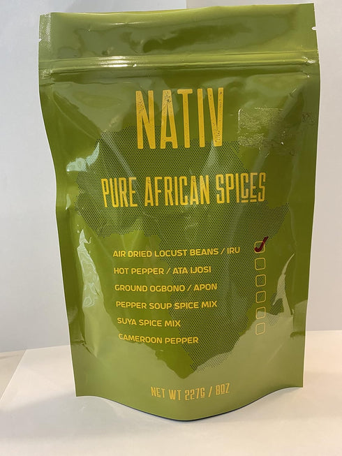 Nativ 8oz 227g Locust Beans - Air Dried Whole (Iru, Ogiri, DawaDawa) - /