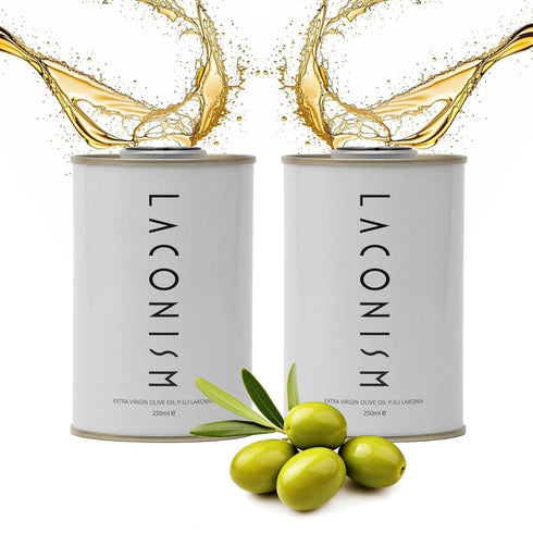 Pack of 2 Extra Virgin Olive Oil Tin, Great Taste Cold Pressed,