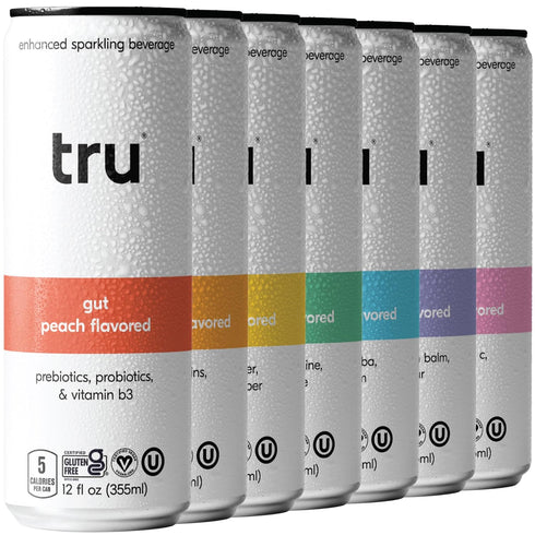 Tru Seltzer Sampler, Variety Pack of Sparkling Water with Real Fruit Juice,