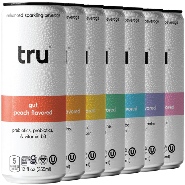 Tru Seltzer Sampler, Variety Pack of Sparkling Water with Real Fruit Juice,