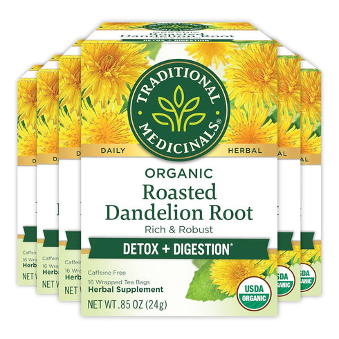 Traditional Medicinals Tea, Organic Roasted Dandelion Root, Supports Kidney Function & Healthy