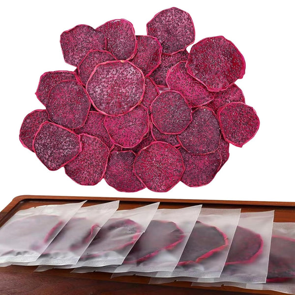 YJJOUUT Freeze Dried Dragon Fruit Slices Chunks for Cocktails Dragon Fruit Cubes Pieces