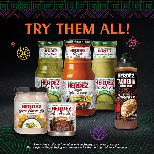 7 oz (12 Pack) HERDEZ Salsa Casera, Hot, Can - Authentic Mexican Homestyle Salsa, Perfect for Tacos, Chips & Dips
