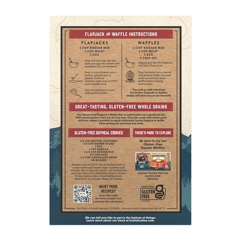 16oz (Pack 6) Kodiak Cakes Frontier Oat Gluten Free Protein Pancake and Waffle Mix