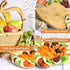 3 1 Gift Basket Dried Fruit by It's Delish in Wooden Apple Basket - Healthy Gourmet Snack Box - Variety Snacks