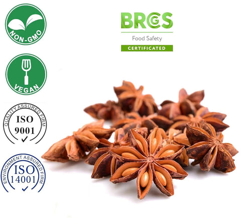 7 oz, (200g) Besway Chinese Star Anise Whole Star Anise, Fresh, Pure and Dried Anise Pods, Great for Cooking, Baking