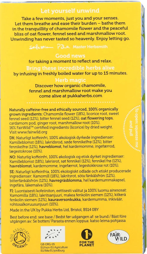 20 Count Pukka, Tea Herbal Relax Organic