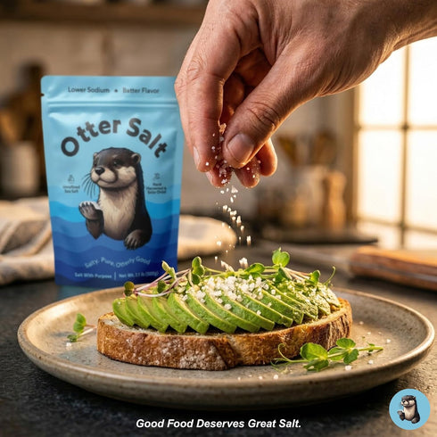 Otter Salt 1.1lb Hand-Harvested Coarse Sea Salt | Finishing & Cooking Salt | Mineral-Rich, Naturally Lower Sodium |