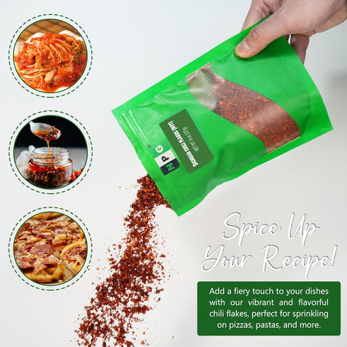 NPG Authentic Sichuan Chili Flakes 8 Ounce, Extra Hot Szechuan Crushed Red Pepper Flake Bulk, Essential Spice