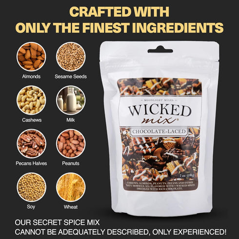 Packs 3 Pack) Wicked Mix Snack Mix with Mixed Nuts, Sweet and Salty Trail Mix Snack with Almonds, Cashews, Pretzels