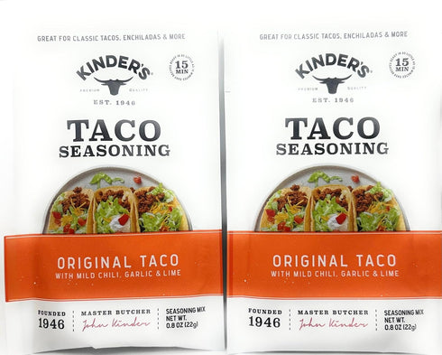 Kinder's Seasoning Mixes - 2 packets (Taco Seasoning Original Taco)