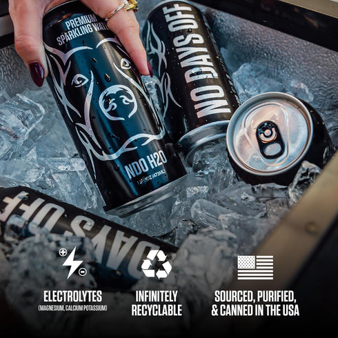 12 Pack,16 oz, 100% NO DAYS OFF Premium Sparkling Water - fl Sparkling (Unflavored) - Ultra-Purified Reverse Osmosis