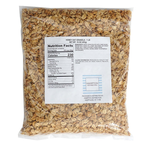 1 Honey Oat Granola, Pound Bulk Bag, Hampton Distribution