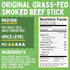 100% 1-oz, 24 Count) Original, Sogo Snacks, No Sugar, Grass-fed & Grass-finished, Non-GMO Beef Sticks. No Added