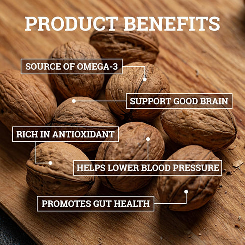 GORIH 70 Oz Walnuts Halves and Pieces, - Natural, Raw, Unsalted, Vegan, Shelled - Unroasted Walnuts Perfect for Baking