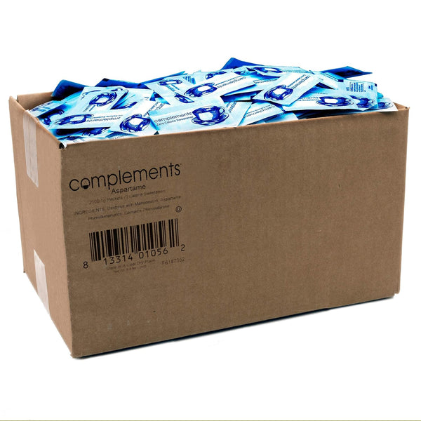 HEARTLAND Complements Zero Calorie Aspartame Blue Sweetener Packets, 2000 Count
