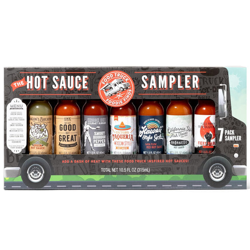Thoughtfully Gifts, Hot Sauce Food Truck Sampler, Food Truck Inspired Flavors Include
