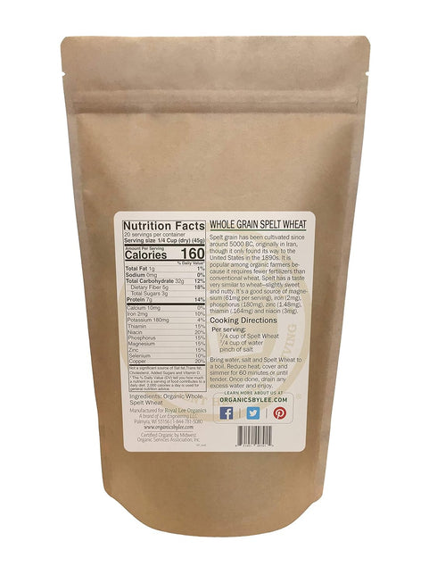 (2 lbs) Royal Lee Organics Organic Spelt Berries