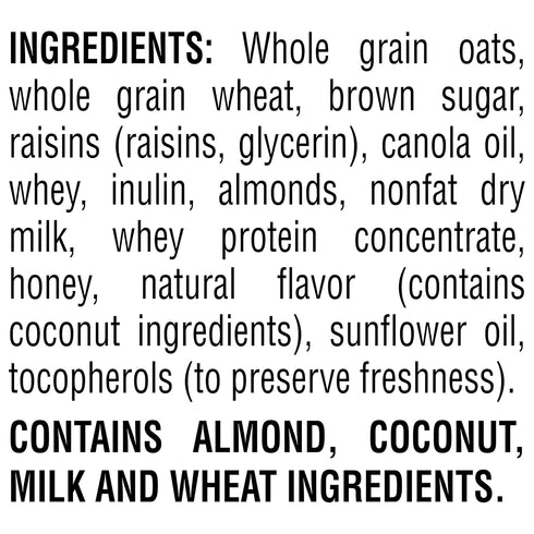 100% 24.1 Oz Quaker Granola Oats, Honey, Almonds & Raisins, Natural