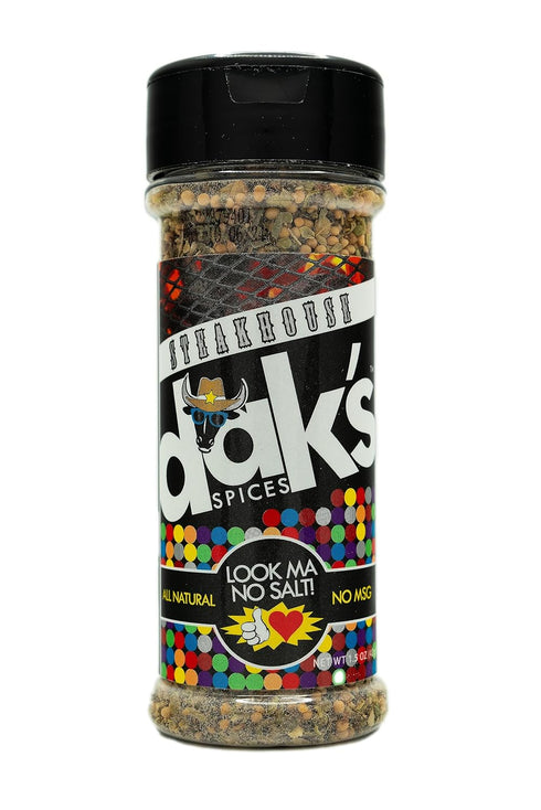 DAK's Spices 1.5 oz Steakhouse Seasoning Blend for Meats | 100% Salt & Sugar Free, Low Carb & Keto Friendly