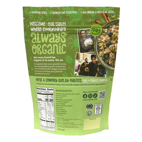 24.7 oz (Pack 6), Nature's Path Organic Pumpkin Seed + Flax Granola, of Non-GMO
