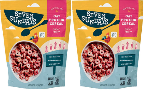 Seven Sundays Cereal Oat Super Fruity 8 OZ (Pack of 2)
