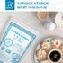 14 Soeos Tapioca Flour Starch, Ounce, All Natural Tapioca Starch for Baking, Cooking & Boba Pearls, Thickens