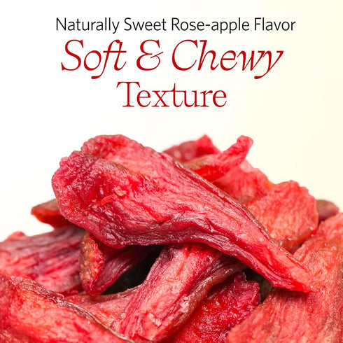 Pack 3 3.5 oz Vinamit Soft Dried Rose-Apple | Dried Plums of Bag | Chewy Exotic Fruit Snacks | Vegan, Gluten-Free |